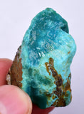 17grs GEM SILICA CHRYSOCOLLA LILY MINE PERU CHALCEDONY QUARTZ BLUE ROUGH SB140