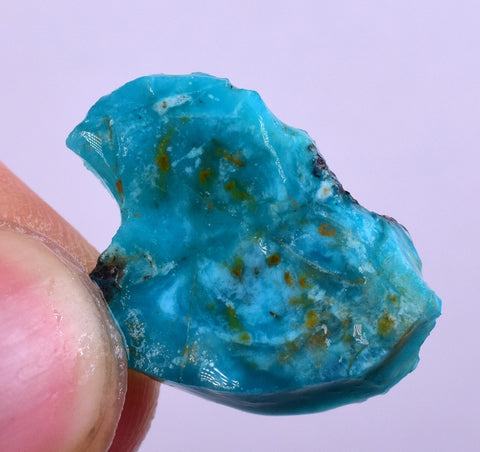 9.5carats GEM SILICA CHRYSOCOLLA CHALCEDONY PERU HIGH YIELD NEW FIND ROUGH SB113