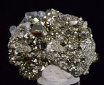 5.4cms PYRITE CUBIC FLUORITE PERU SHINY CRYSTALS MINERAL COLLECTOR MB133