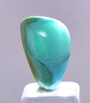 5.5carats GEM SILICA CHRYSOCOLLA CABOCHON CHALCEDONY LILY MINE PERU SCENIC BB358