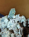 19cms EPIDOTE QUARTZ CRYSTALS PERU CLUSTER COLLECTOR GREEN COLOR MINERAL CB92
