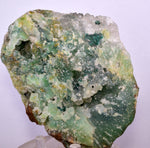 10.5cms DRUZY CHRYSOCOLLA SELENITE  QUARTZ LILY MINE PERU 2000 DISCOVERY DB53