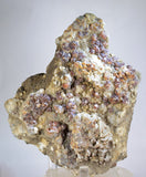 14cms GEM SPHALERITE RUBY BLEND ON QUARTZ PYRITE CRYSTALS PERU MB141