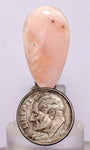 9cts GEM PINK OPAL CABOCHON PERU TRANSLUCENT JEWELRY PENDANT BB313