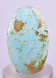 3.2cms GEM NATURAL TURQUOISE SCENIC CABOCHON RARE PERU PENDANT JEWELRY BB189