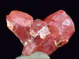 1.8cms TWIN SCEPTER RHODOCHROSITE CRYSTALS PERU UCHUCHACCUA MINE RB479