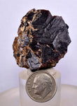 3.9cms  GEM GARNET STEPPED SPESSARTINE CRYSTALS PERU SHINY SHARP RARE GB53