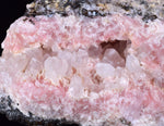 5.8cms RHODOCHROSITE ROSETTE QUARTZ SPHALERITE PERU PINK CRYSTALS NEEDLES  RB325