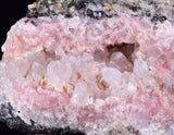 5.8cms RHODOCHROSITE ROSETTE QUARTZ SPHALERITE PERU PINK CRYSTALS NEEDLES  RB325