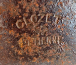 46cm  LENTICULAR MINERS LAMP FRANCE CLOZET TUNNEL RARE LANTERN IRON CAST NB05