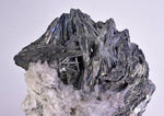 12cms STIBNITE QUARTZ CRYSTAL PERU MINERAL SPECIMEN COLLECTOR MB117