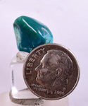 9.5carats GEM SILICA CHRYSOCOLLA CHALCEDONY LILY MINE PERU SCENIC TUMBLED BB73