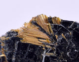 3.2cms GOLDEN RUTILE HEMATITE SPRAY NEEDLES CRYSTALS TITANIUM BAHIA BRAZIL  XB03