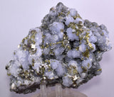 14cm BLUE DOLOMITE SELLAITE CRYSTALS CHALCOPYRITE QUARTZ CALCITE PERU GB35