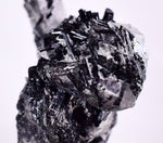 8.8cm GEM TOURMALINE SCHORL TWIN QUARTZ SHINY CRYSTALS PERU MINERAL SPECIMEN WB4