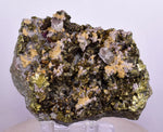 7cms APATITE SIDERITE QUARTZ CRYSTALS CHALCOPYRITE BORNITE PYRITE PERU AB189