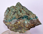 12.5cms DIOPTASE CRYSTALS PERU QUARTZ CHRYSOCOLLA MINERAL SPECIMEN KB40