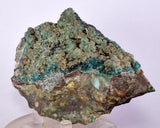 12.5cms DIOPTASE CRYSTALS PERU QUARTZ CHRYSOCOLLA MINERAL SPECIMEN KB40