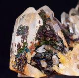 7.7cm HEMATOID QUARTZ  GOETHITE IRIDESCENT MINERAL SPECIMEN PERU COLLECTOR QB115