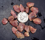 LOT 20grams GEM RED RHODOCHROSITE ROUGH ORTIZ PERU MINERAL SPECIMEN RB541