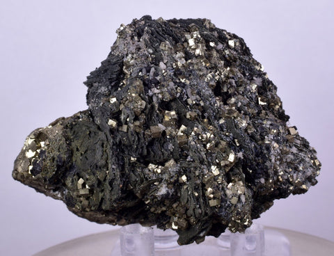 6cms PYRITE PYRRHOTITE PERU SHINY CRYSTALS SAMPLE MINERAL SPECIMEN MB66