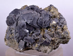 9.8cms GALENA QUARTZ PYRITE CRYSTAL CUBIC PERU MINERAL SPECIMEN  GB18