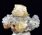 2.5cms CERUSSITE BARITE GALENA CRYSTALS MOROCCO MINERAL SPECIMEN KB56