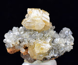 2.5cms CERUSSITE BARITE GALENA CRYSTALS MOROCCO MINERAL SPECIMEN KB56