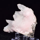 7.2cms RHODOCHROSITE ROSETTE QUARTZ PERU PINK CRYSTALS NEEDLES MINERAL RBZ462