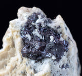 3.8cms PROUSTITE RED RUBY SILVER  MANGANO CALCITE PERU UCHUCCHACUA MINE HB268