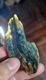 44 grams GEM BLUE OPAL PERU SLAB SCENIC SEASCAPE MINERAL SPECIMEN OB111
