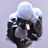 3.3cm  BLUE DOLOMITE SELLAITE CRYSTALS CHALCOPYRITE QUARTZ CALCITE PERU GB32