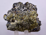7cms GEM TETRAHEDRITE PYRITE QUARTZ BORNITE CRYSTALS PERU MINERAL SPECIMEN IB74