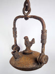 19.5cm MINI VERY SMALL LENTICULAR MINERS LAMP TUNNEL RARE LANTERN IRON CAST NB03