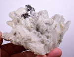 12cms HUBNERITE QUARTZ CRYSTALS MINERAL SPECIMEN COLLECTOR PERU MB57