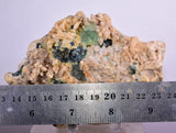 10.8cms GREEN FLUORITE PYRITE CRYSTAL PERU HUANZALA MINE SHINY NEW FIND KB33