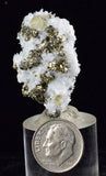 3.8cms APATITE QUARTZ PYRITE DICKITE SCHEELITE ? PERU HUANZALA AB79