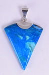 3.8cms BLUE OPAL SCENIC CABOCHON SILVER 950 PERU SEASCAPE PENDANT JEWELRY BB154