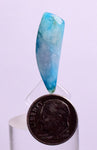 5.5ct GEM BLUE OPAL SCENIC CABOCHON PERU SEASCAPE PENDANT JEWELRY BB127
