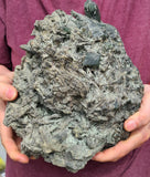 19cms EPIDOTE QUARTZ CRYSTALS PERU CLUSTER COLLECTOR GREEN COLOR MINERAL CB92