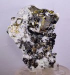 10.5cms GEM PYRITE APATITE SCHEELITE (?) SPHALERITE QUARTZ PERU CRYSTALS MB129