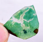 2grs GEM SILICA CHRYSOCOLLA SLAB PERU CHALCEDONY QUARTZ BLUE ROUGH SB71