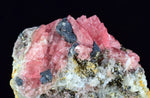 3.8cms RHODOCHROSITE GALENA PYRITE CHINA CRYSTAL RHOMBOHEDRAL MINIATURE RB659