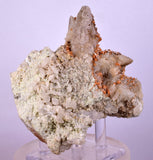 9.5 cms RED ORANGE ZEOLITE STILBITE LAUMONTITE CALCITE CRYSTALS PERU FB79
