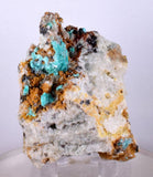 5.4cms CHRYSOCOLLA MALACHITE SELENITE CRYSTALS PERU QUARTZ CALCITE CB28