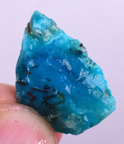 9carats GEM SILICA CHRYSOCOLLA CHALCEDONY PERU HIGH YIELD NEW FIND ROUGH SB78