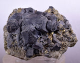 9.8cms GALENA QUARTZ PYRITE CRYSTAL CUBIC PERU MINERAL SPECIMEN  GB18