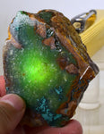 100grs GEM SILICA CHRYSOCOLLA LILY MINE PERU CHALCEDONY QUARTZ BLUE ROUGH SB193