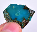 18.5cts GEM SILICA DRUZY CHRYSOCOLLA LILY MINE PERU CHALCEDONY ROUGH SB173