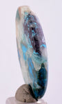 36.5cts  GEM SILICA CHRYSOCOLLA SCENIC LILY MINE PERU CABOCHON PENDANT BB318